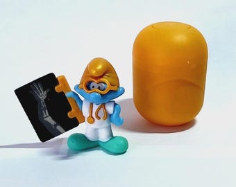 Raro vintage Kinder SORPRESA DOCTOR PITUFO EN429A Pitufos Figuras juguetes sorpresa ferrero joy