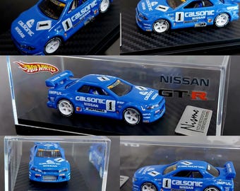 ミニカー Calsonic SKYLINE Special Set (R32/R34) 1/72 Bourbon