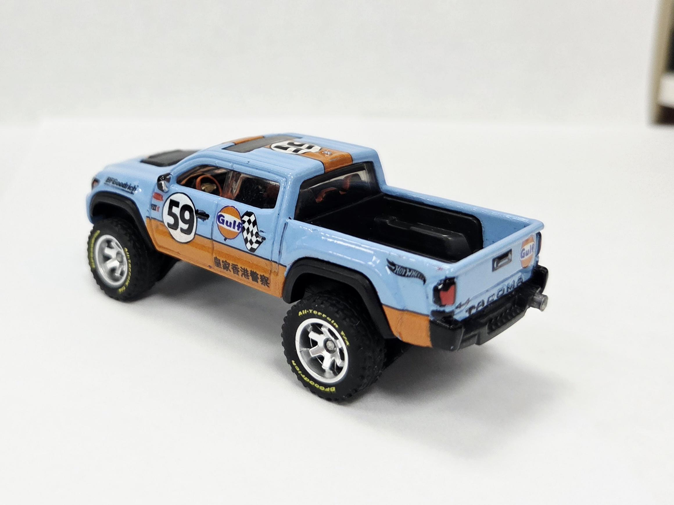 ホットウィール 20 トヨタ タコマ ガルフ MOC カスタム 1/64 ダイ