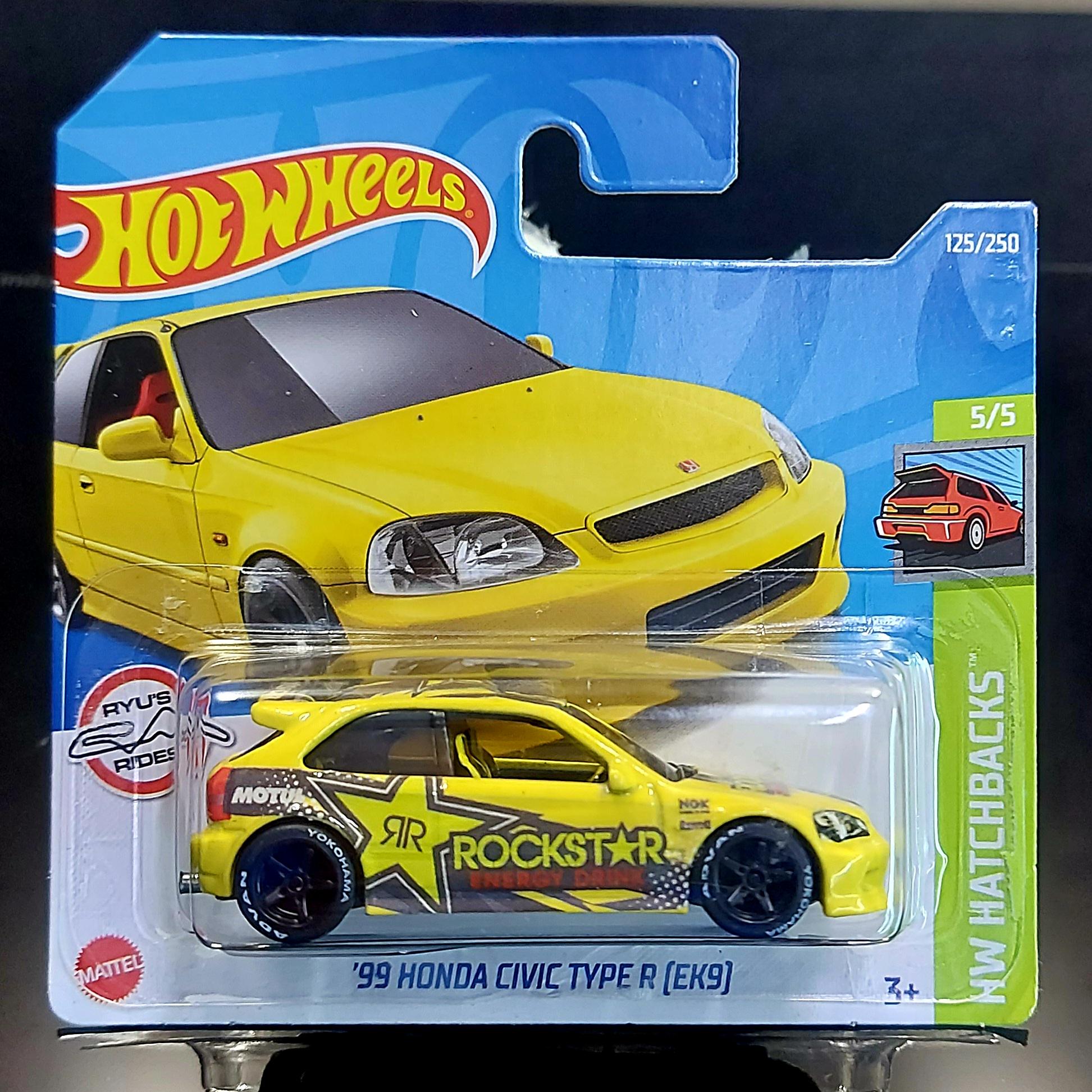 Hot Wheels 99 Honda Civic Type R Rockstar Custom MOC 1/64 Diecast