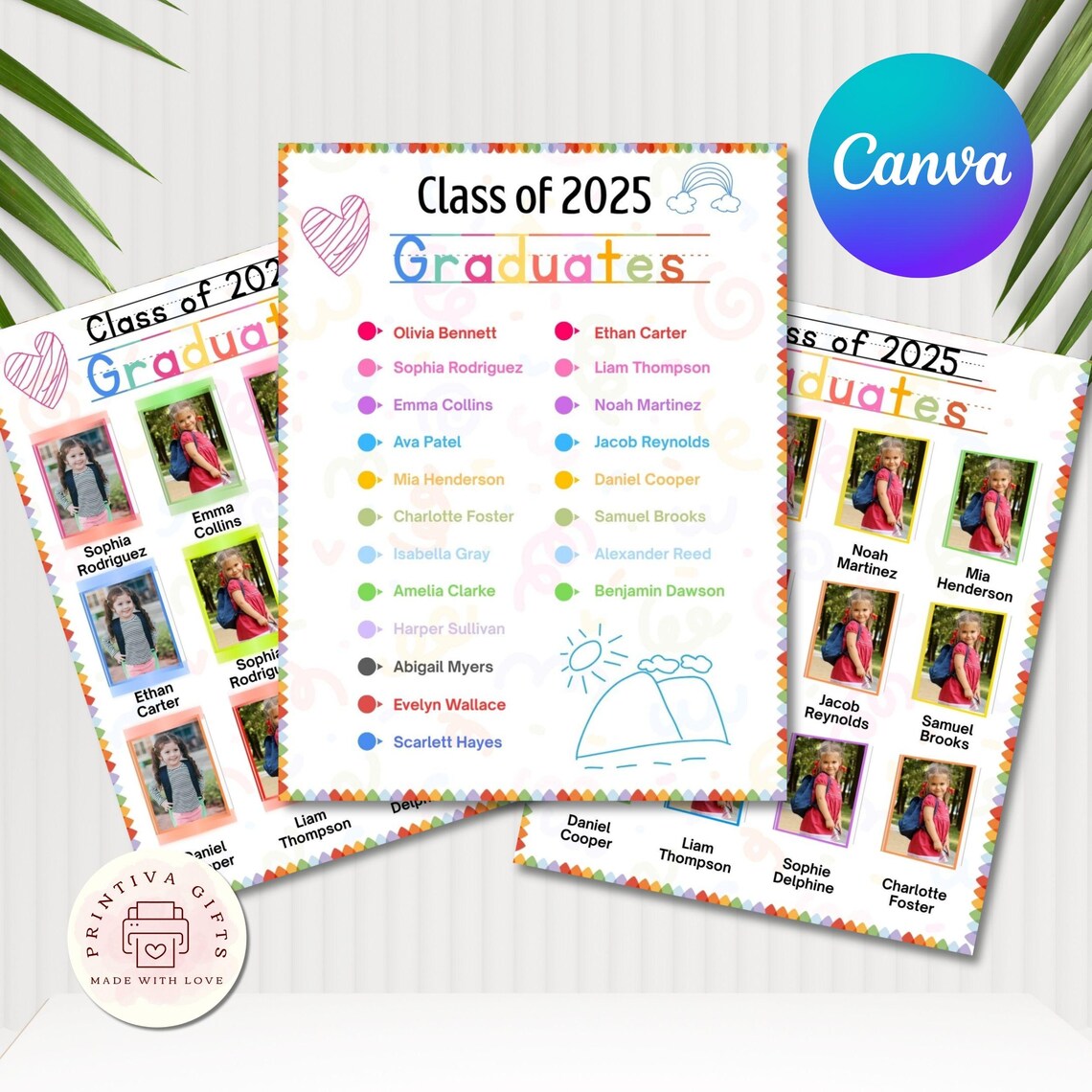 Kindergarten Graduation Program Template Editable Canva Design
