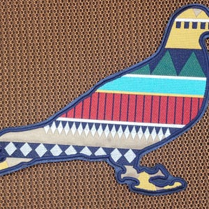 Dove Bird Huge Embroidered Patch: 11.4"x8.8" Sew-On Applique