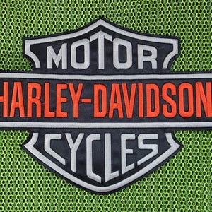 Embroidered Motorcycle Biker Big Patch: Large Sew-On Applique (10.4"x7.6")