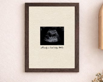 Custom Sonogram Canvas Art, Wood Frame, Nursery Decor