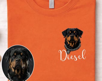 Personalized Pet Portrait Shirt | Custom Dog Photo Tee, Sweater, Hoodie