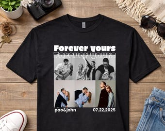 Personalized Photo Shirt – Custom T-Shirt, Couples, Mom & Dad Gift, Anniversary Keepsake, Valentines Day Gift