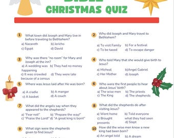 Cuestionario bíblico navideño para niños y adultos