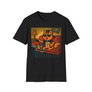 Chill Vibes Cat T-Shirt | Movie Fan Tee | Unisex Graphic Tee | Cute Cat Lover Gift | Relaxed Gaming Apparel | Fun Pet-Themed Fashion