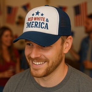 Patriotic Trucker Caps, USA Pride Hat, Outdoor Event Gear, Fourth of July Accessory, Summer Festival Cap