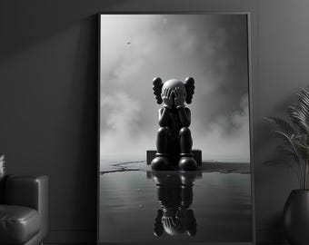 HypeBeast Kaws Figur Poster,Kaws Druck, HypeBeast Wandkunst,Kaws Room Decor,moderne Kunst,minimalistische HypeBeast Kunst,minimalistische Kaws Kunst,KAWS Spielzeug