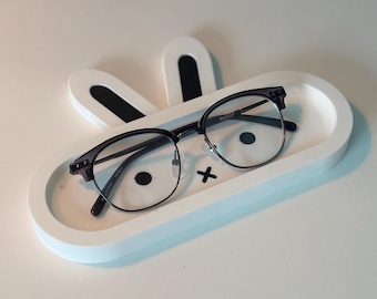 Bunny Eyeglass Holder Tray, Desk Organizer