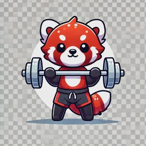 clipart de panda roux, png de panda roux mignon, panda roux kawaii, sticker panda roux, clipart animal dessin animé, image transparente de panda roux, autocollants