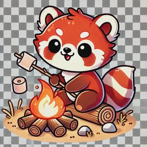 Imágenes prediseñadas de panda rojo, lindo panda rojo png, panda rojo kawaii, pegatina de panda rojo, imágenes prediseñadas de animales de dibujos animados, imagen transparente de panda rojo, pegatinas