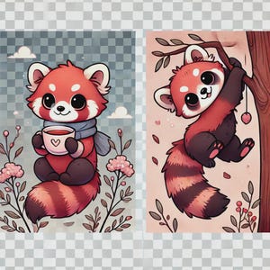 clipart de panda roux, png de panda roux mignon, panda roux kawaii, sticker panda roux, clipart animal dessin animé, image transparente de panda roux, autocollants