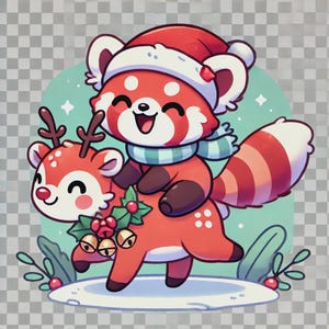 clipart de panda roux, png de panda roux mignon, panda roux kawaii, sticker panda roux, clipart animal dessin animé, image transparente de panda roux, autocollants