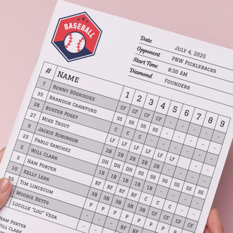 Lineup Cards Canva - Etsy