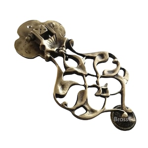 Ornate Door Knocker Antique Brass Handmade