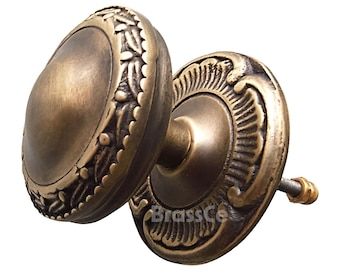 Bouton de porte en laiton antique, style vintage élégant