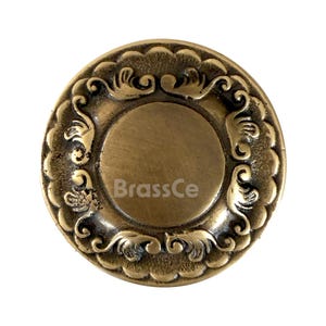 Handmade Antique Brass Door Knob, Vintage Style Small Door Pull