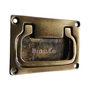 Bündig Griff für Schränke und Schubladen, Griffmulde, antike Farbe, Messing