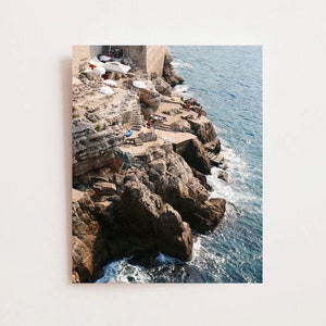 Croatia Print, Buza Bar, Dubrovnik Croatia, Dubrovnik Photography, Croatia Art, Travel Wall Art, Beach Cliffs Photo, Croatia Seascape image 3