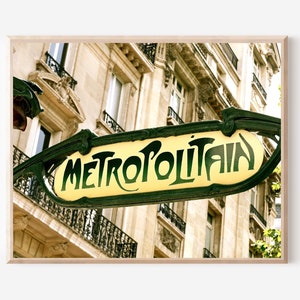 Paris Photography Print, Metro Sign Photo, Metropolitain, Art Nouveau Decor, French Gallery Wall Art, Parisian Picture, Gift for Francophile image 5