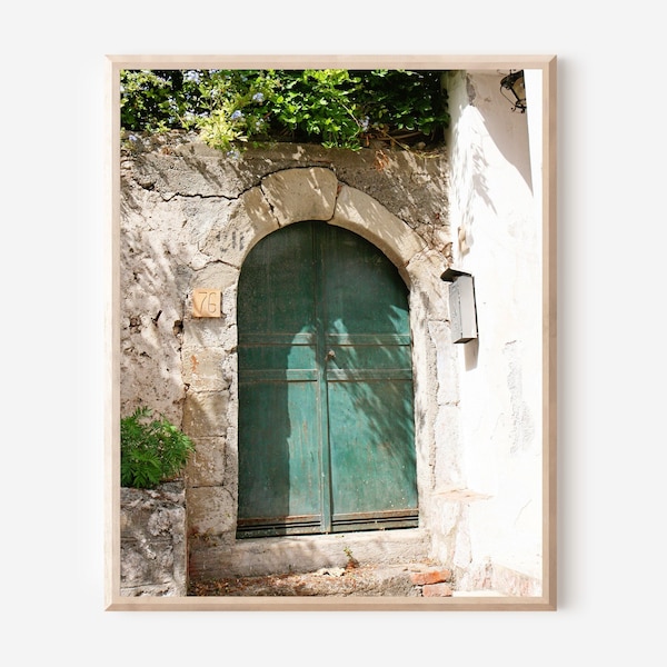 Sicily Wall Art, Teal Door Print, Italy Photography, Sicilian Art, Doors in Italy, Farmhouse Decor, Italian Photo, Teal Wall Art, Green Door