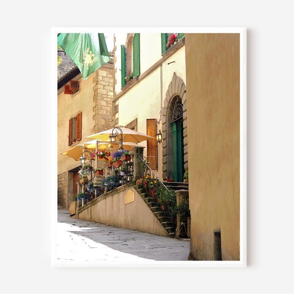 Cortona Italy Print, Italian Cafe Art, Osteria del Teatro, Tuscany Photography, Kitchen Wall Art, Tuscan Home Decor, Italy Picture