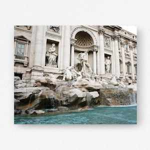 Trevi Fountain Photography, Rome Italy Print, Italian Sculpture Photo, Architecture Print, Rome Wall Art, Three Coins in the Fountain image 3