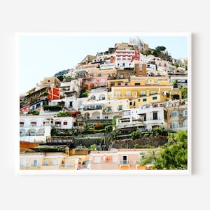 Positano Photography, Amalfi Coast Print, Colorful Italian Architecture Photograph, Seaside Village, Positano Italy Photo, Italy Travel Art image 1