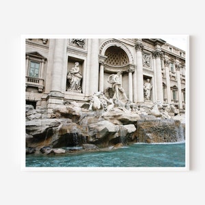 Trevi Fountain Photography, Rome Italy Print, Italian Sculpture Photo, Architecture Print, Rome Wall Art, Three Coins in the Fountain image 1