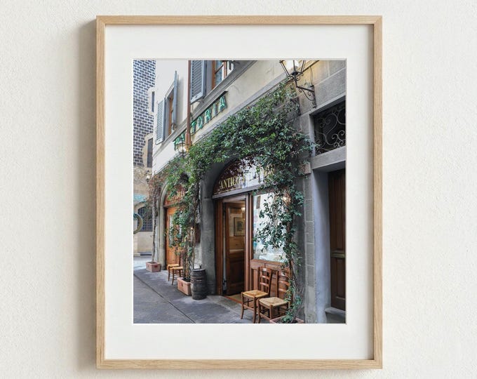 Florence Photography Print, Trattoria Wall Art, Italian Restaurant Decor, Italy Travel Photography