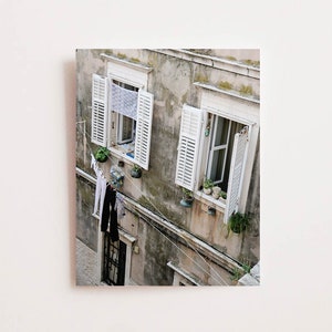 Laundry Room Decor, Laundry Print, Dubrovnik Croatia, Dubrovnik Art, Croatia Photography, Gray and White Art, Clothesline Photo image 3