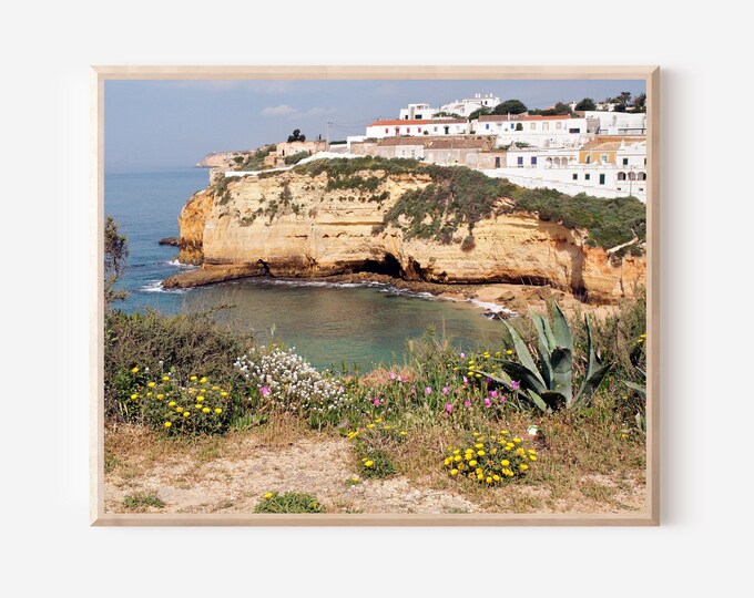 Algarve Portugal, Algarve Beach Photo, Portugal Photography, Mediterranean Cliffs Print, Portuguese Beach, Coastal Wall Art, Seascape