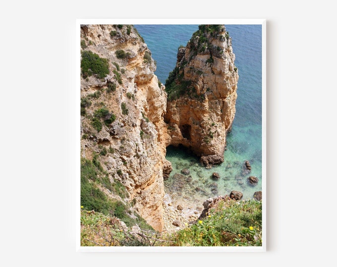 Algarve Photography, Portugal Print, Lagos Cliffs Picture, Portugal Beach Photo, Portuguese Wall Art, Mediterranean Decor, Coastal Wall Art