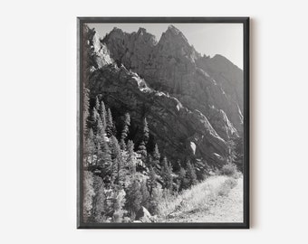 El Dorado Canyon Print, Black and White Photography, Colorado Photo, Mountain Photography, Western Wall Art, Landscape Picture, Hiking Photo