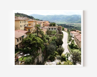 Tuscany Photography, Tuscan Wall Art, Italian Landscape, Tuscany Italy Photo, Green Wall Art, Rustic Mediterranean Decor, Italy Countryside