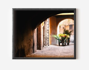 Rome Photography, Sunflower Wall Art, Rome Italy Print, Italian Wall Art, Flower Vendor Photo, Italian Sunflower Photograph, Rome Street Art