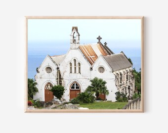 Barbados Photography, St Josephs Parish Church Print, Caribbean Architecture, Anglican Church Photograph, Barbados Travel Art Print