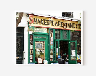 Shakespeare and Company Print, Paris Photography, Book Store Photo, Library Decor, French Wall Art, Parisian Street Photograph, Shop Art