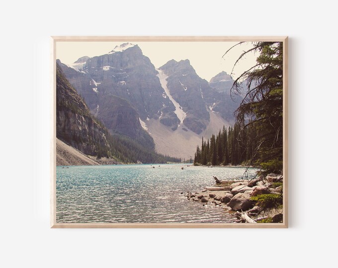 Banff National Park, Canadian Mountain Print, Banff Canada Photography, Lodge Decor, Lake Home Wall Art, Mountain Lake Print, Banff Photo