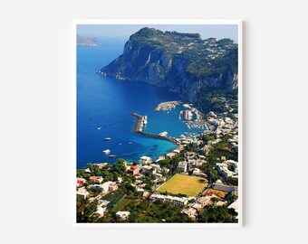 Capri Italy Photo, Capri Photography, Coastal Italy Print, Blue Wall Art, Mediterranean Decor, Italian Seascape, Italy Travel Print