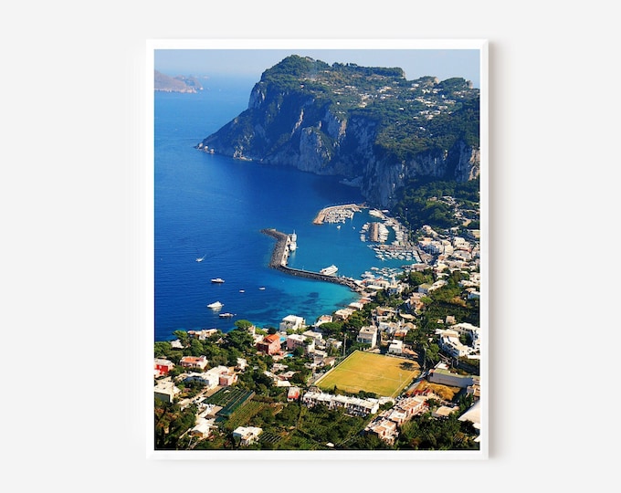 Capri Italy Photo, Capri Photography, Coastal Italy Print, Blue Wall Art, Mediterranean Decor, Italian Seascape, Italy Travel Print