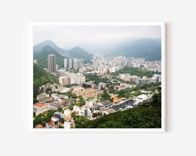 Rio de Janiero Photography, Brazil Travel Print, Brazilian Wall Art, Sugarloaf Mountain Photo, South America Landscape, Rio Travel Poster