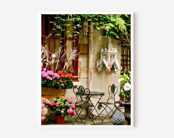 Au Vieux Paris Print, French Cafe Art, Parisian Wall Art, Paris Photography, French Kitchen Art, French Bistro Print, Colorful Paris Photo,
