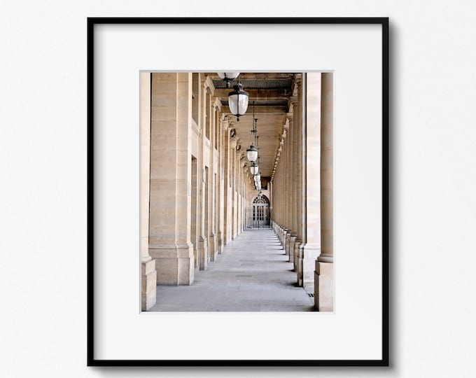 Palais Royal Print, Grand Corridor Photograph, Paris Photography, French Architecture Print, Paris France Wall Art, Romantic Parisian Photo