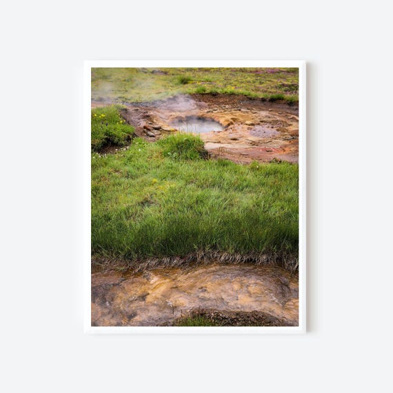 Golden Circle Flow - Icelandic Landscape, Modern Iceland Photography Print, Natural Textures Art