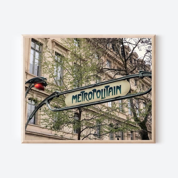 Art Nouveau in Spring – Paris Métro Sign Photography Print