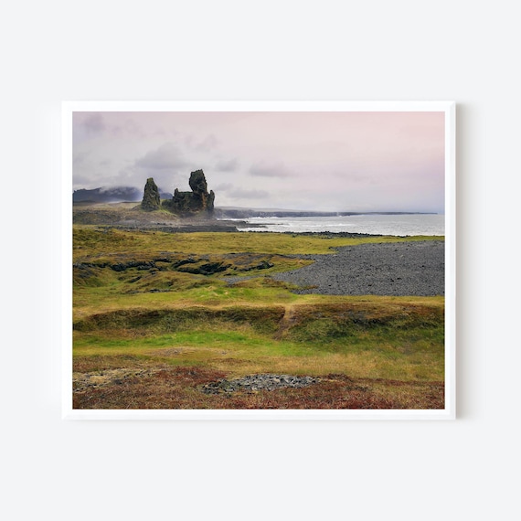 Land of Mist and Fire – Coastal Iceland Landscape Photography Print