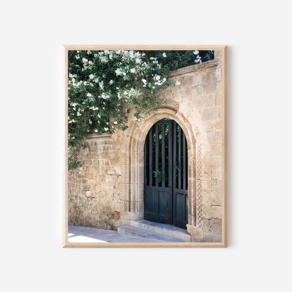 Oleander Gate - Historic Doorway in Old Town Rhodes Greece